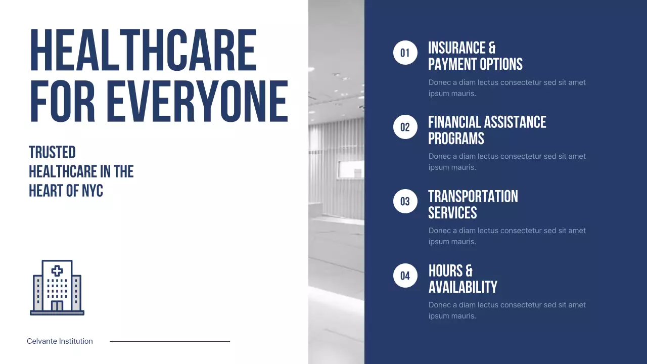 Blue Modern Healthcare Promotion Presentation