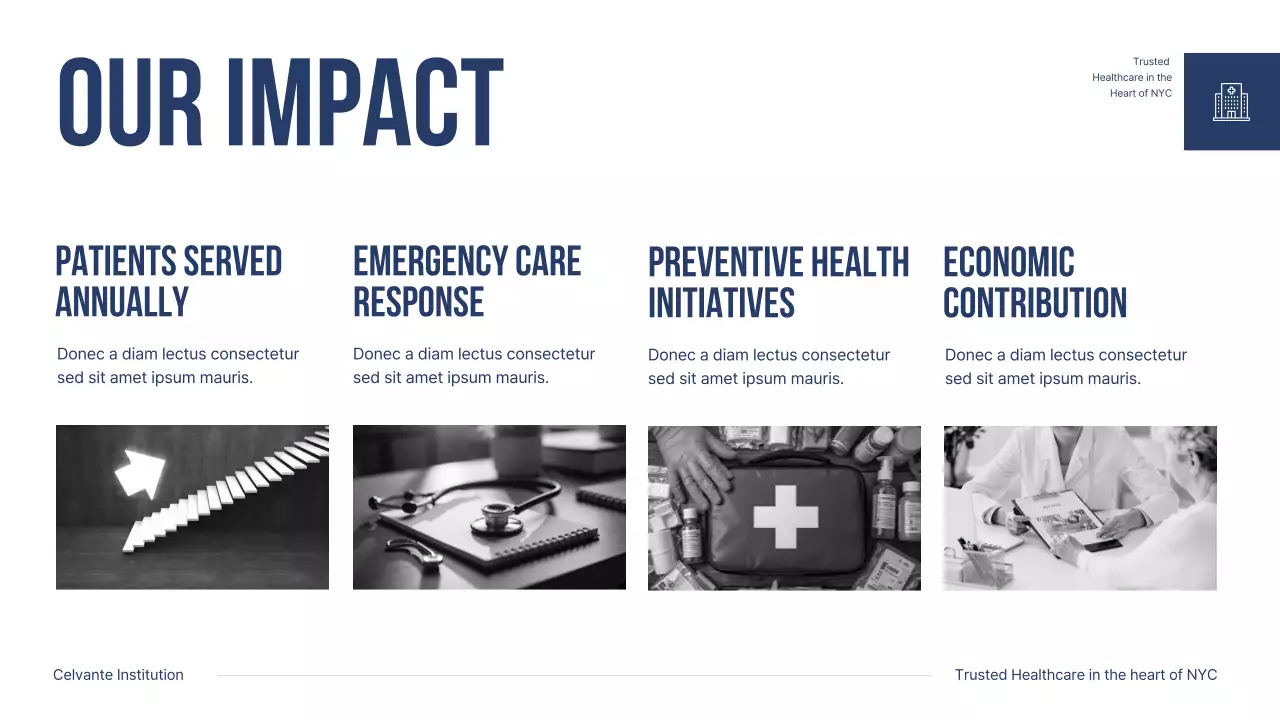 Blue Modern Healthcare Promotion Presentation