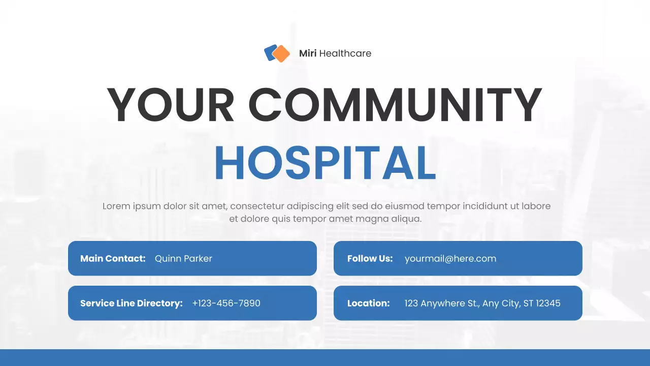 Blue Modern Healthcare Presentation