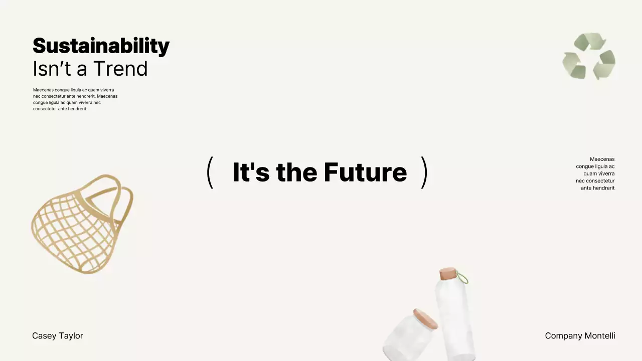 Beige Modern Sustainability Announcement Presentation