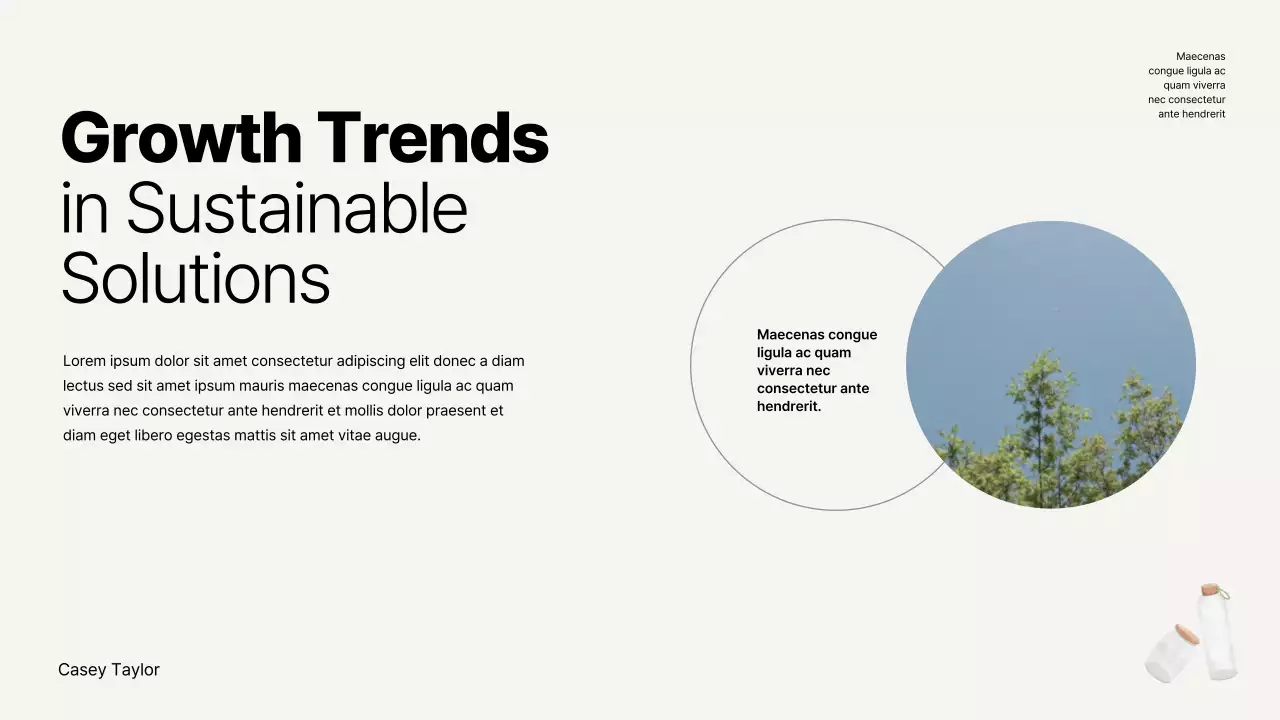 Beige Modern Sustainability Announcement Presentation