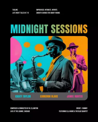 Colourful Retro Jazz Advertisement Instagram Post