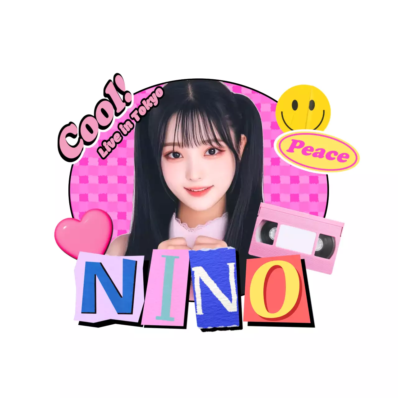 ピンク ポップ ファッション ポスター 推し活 ハイティーン