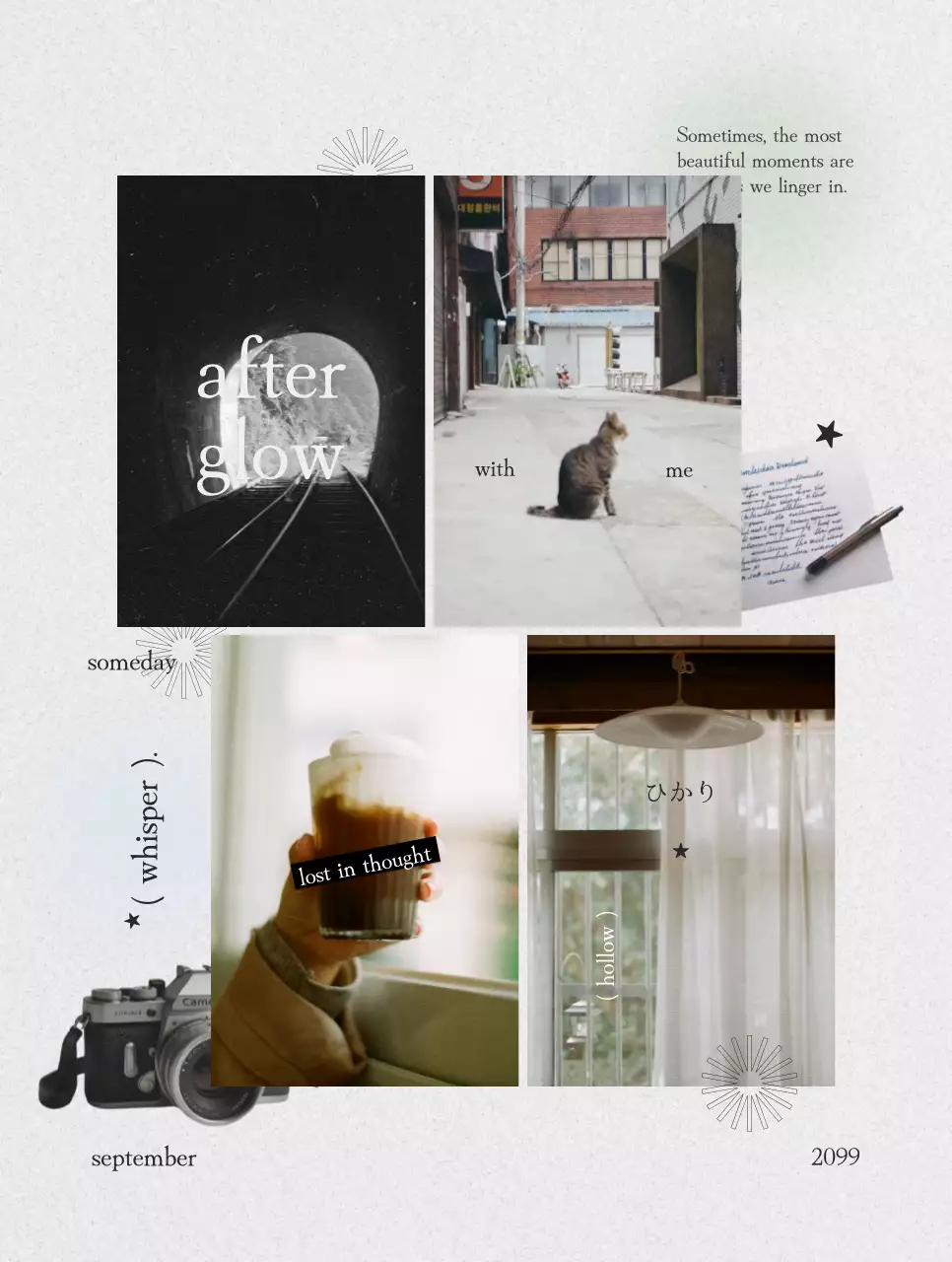 白黒 コラージュ アート ポスター おしゃれ