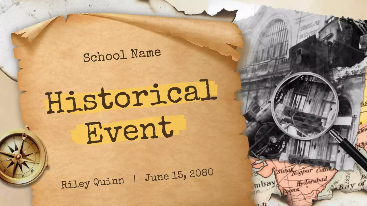 Beige Vintage Historical Event Lecture Announcement