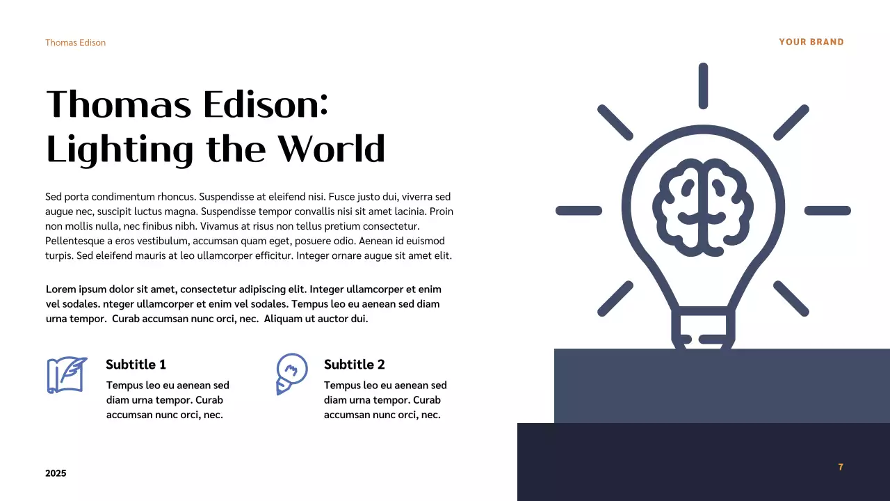 Orange Modern Inventors Lecture Presentation