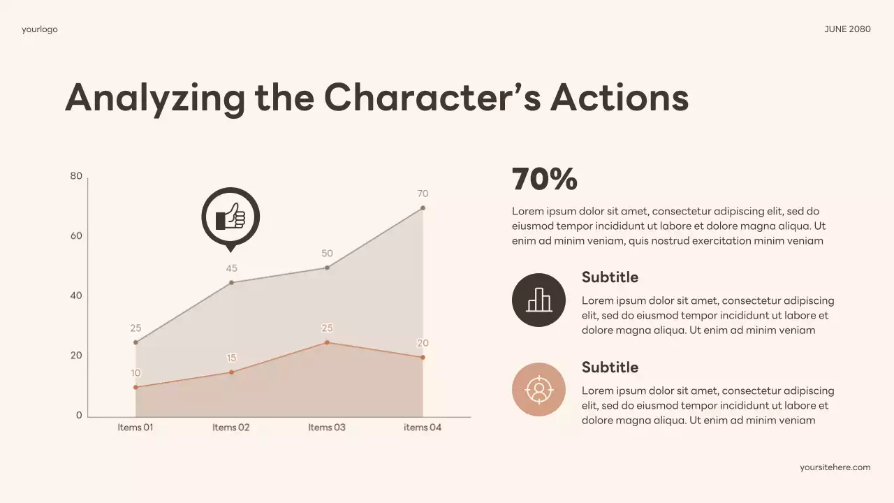 Beige Floral Book Talk Presentation