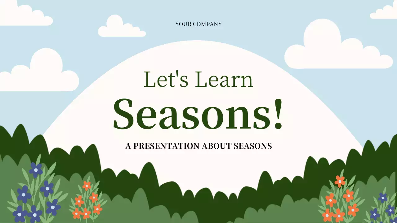 Green Nature Seasons Lecture Presentation