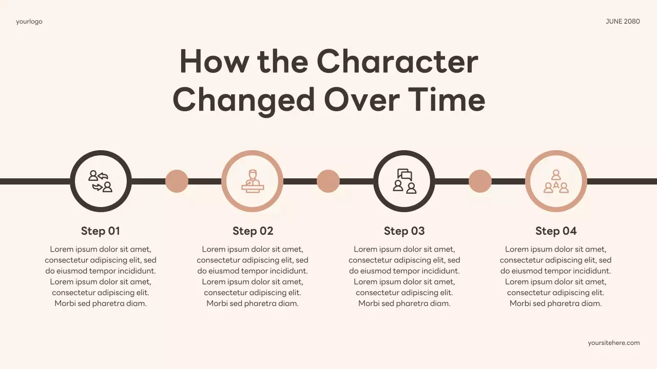 Beige Floral Book Talk Presentation