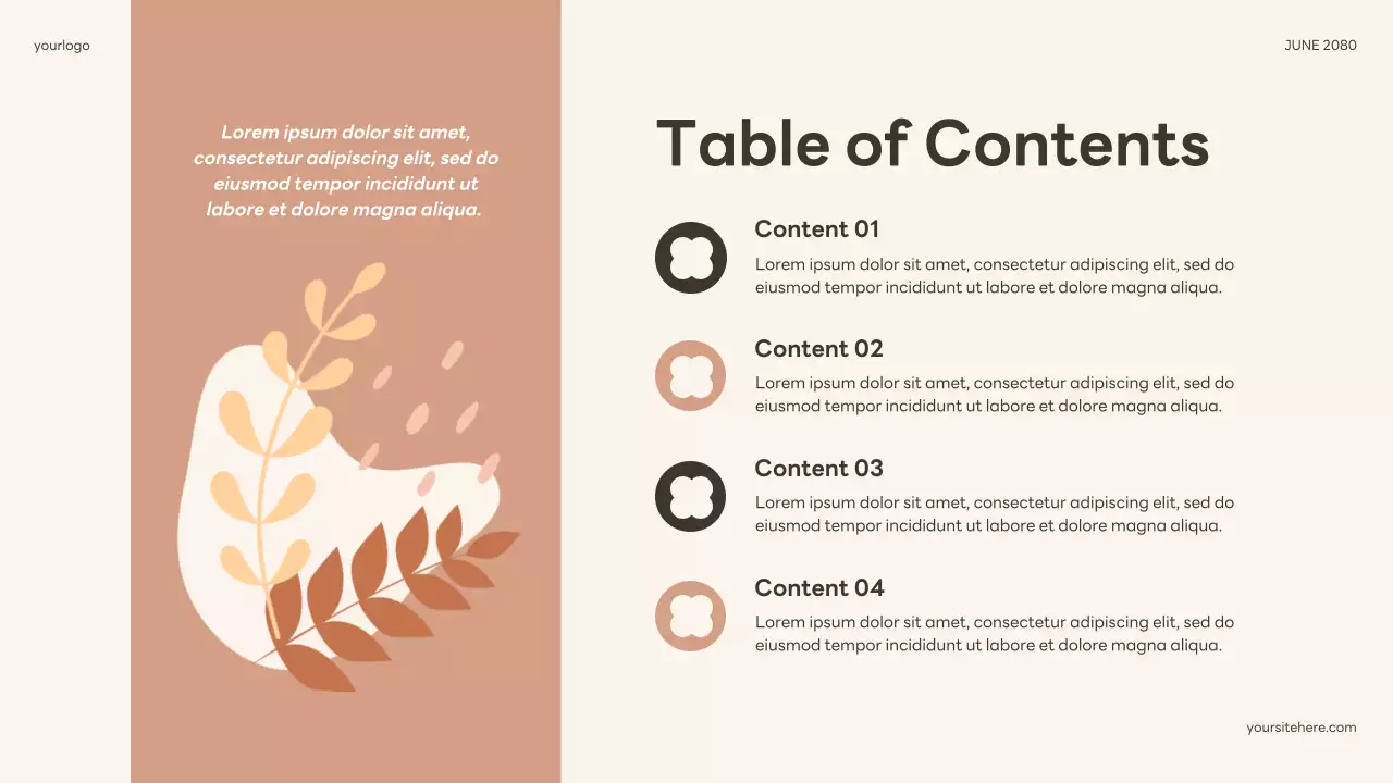 Beige Floral Book Talk Presentation