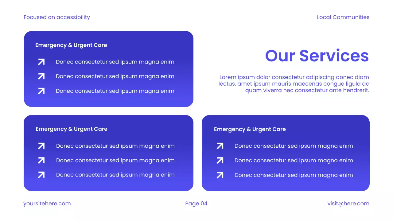 Blue Modern Healthcare Services Promotion Presentation