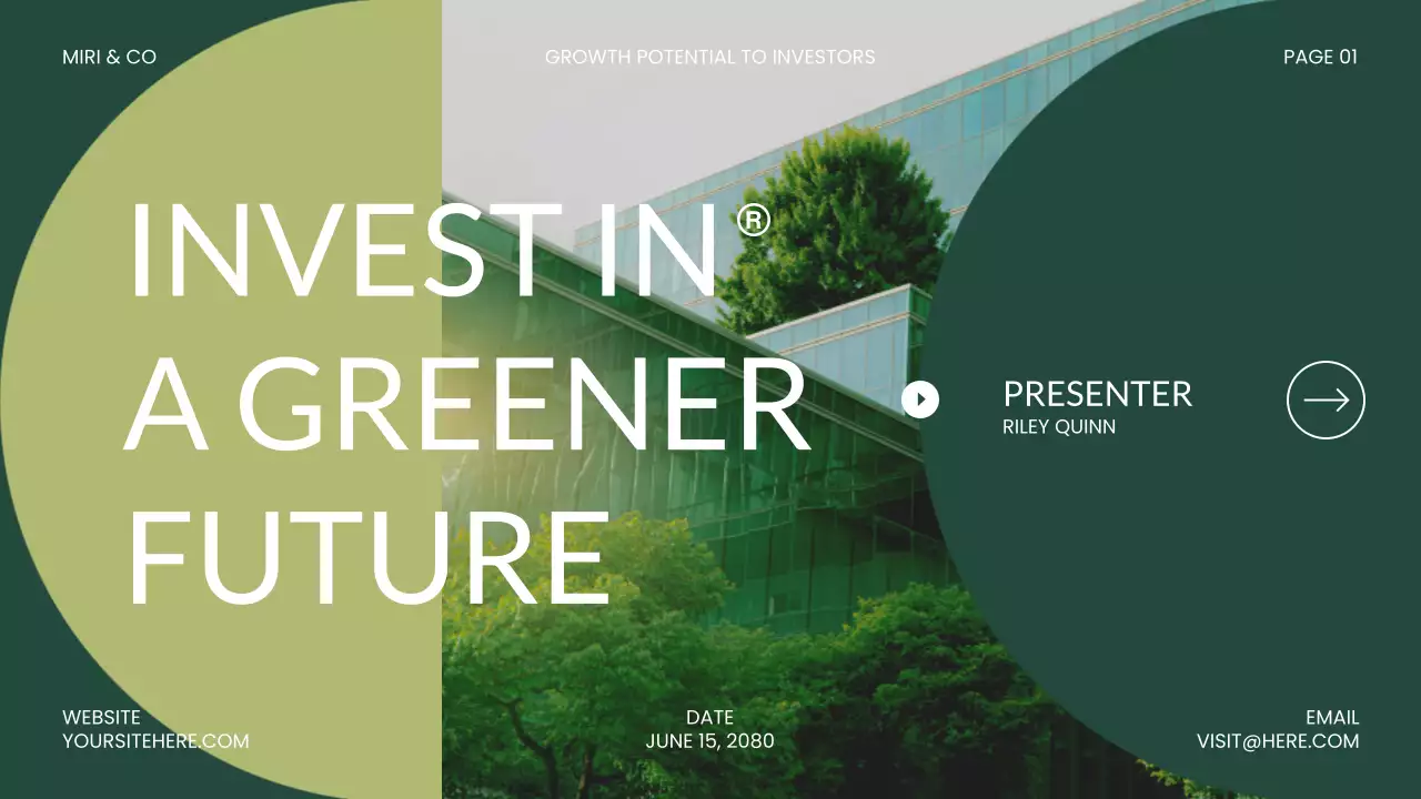 Green Modern Sustainability Initiatives Presentation