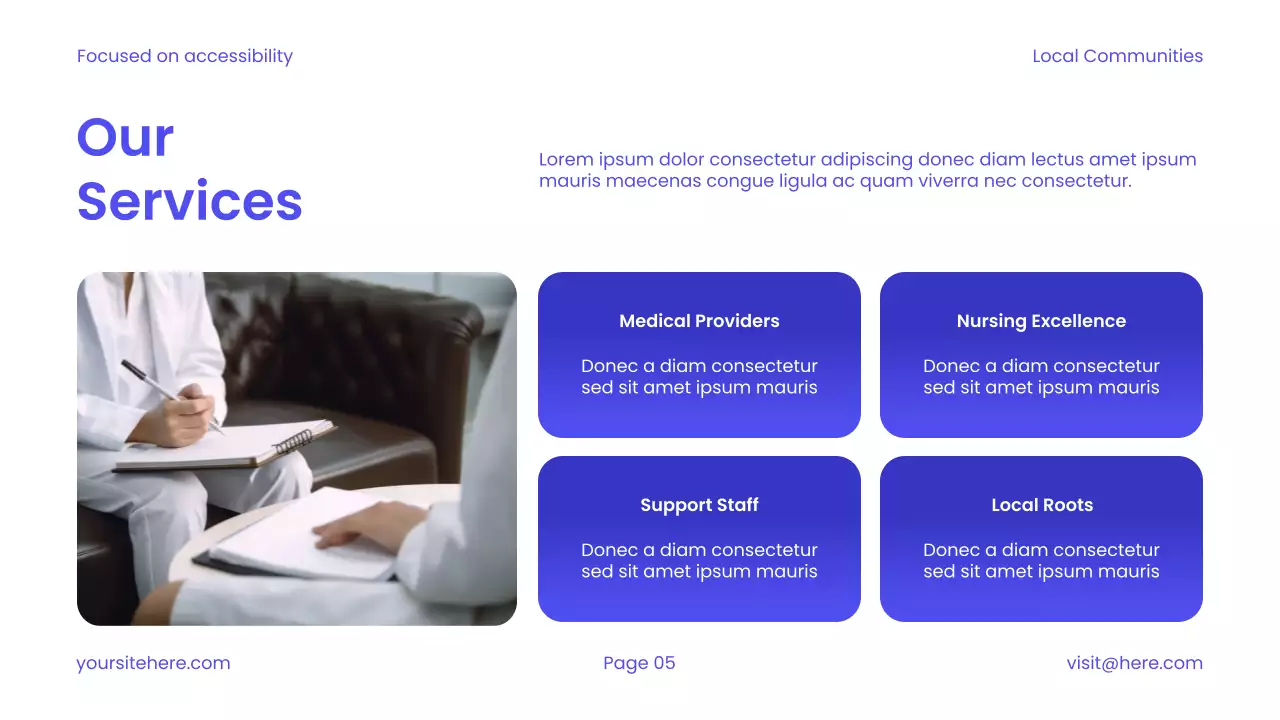 Blue Modern Healthcare Services Promotion Presentation