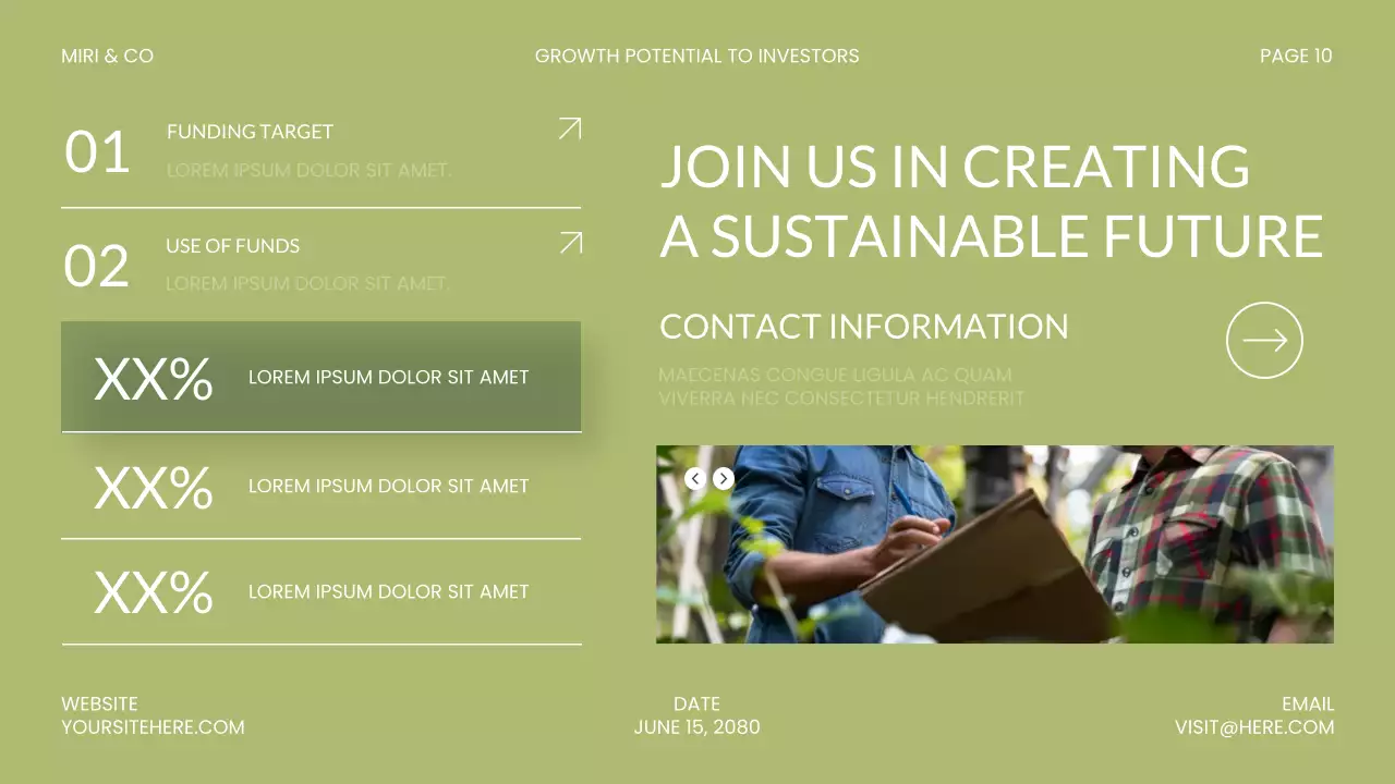 Green Modern Sustainability Initiatives Presentation