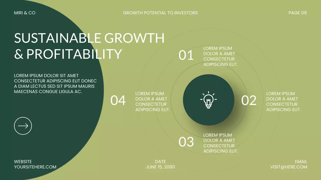 Green Modern Sustainability Initiatives Presentation