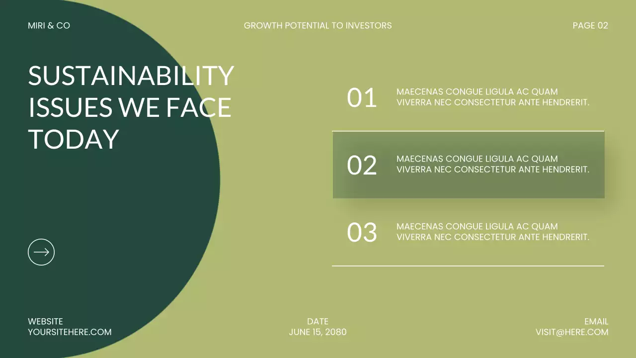 Green Modern Sustainability Initiatives Presentation