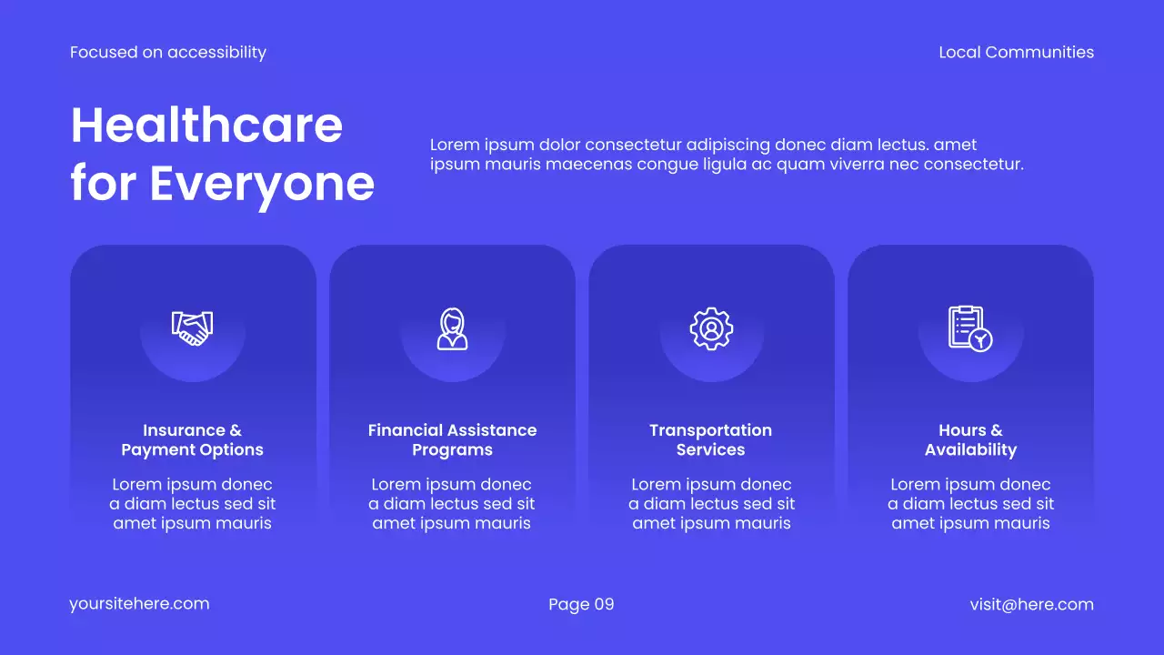 Blue Modern Healthcare Services Promotion Presentation