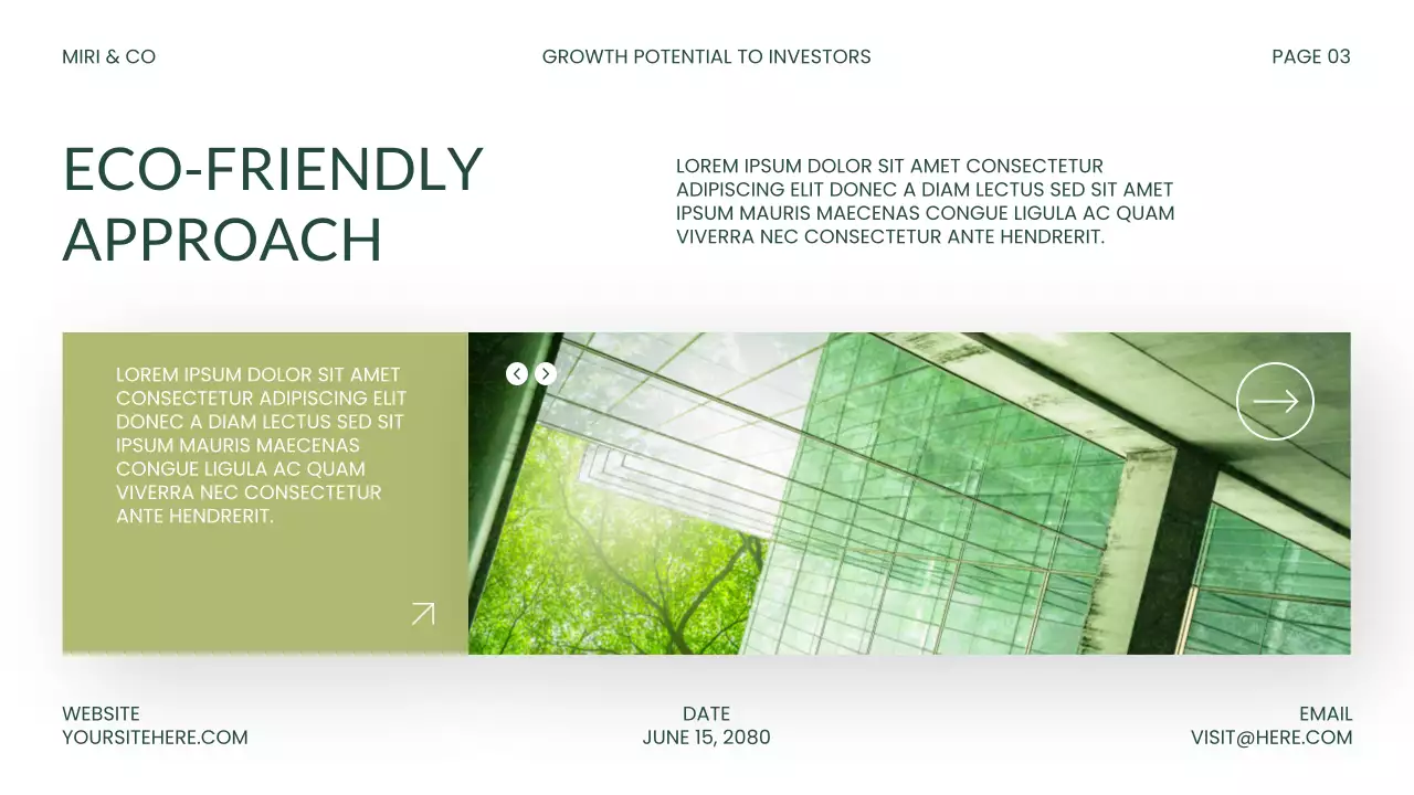 Green Modern Sustainability Initiatives Presentation