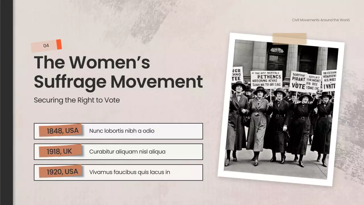 Beige Vintage Civil Rights Course Presentation