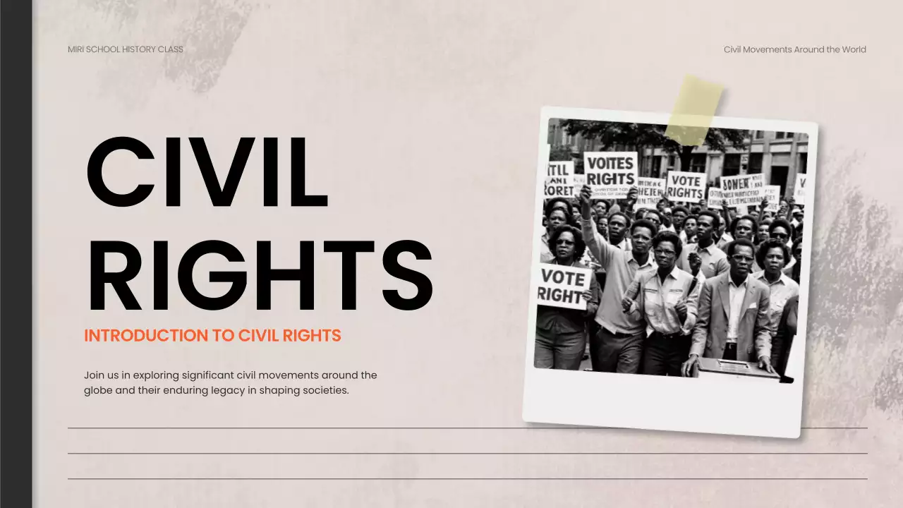 Beige Vintage Civil Rights Course Presentation