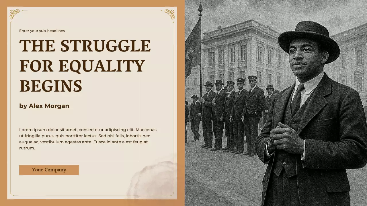 Beige Vintage Equality History Lecture Presentation
