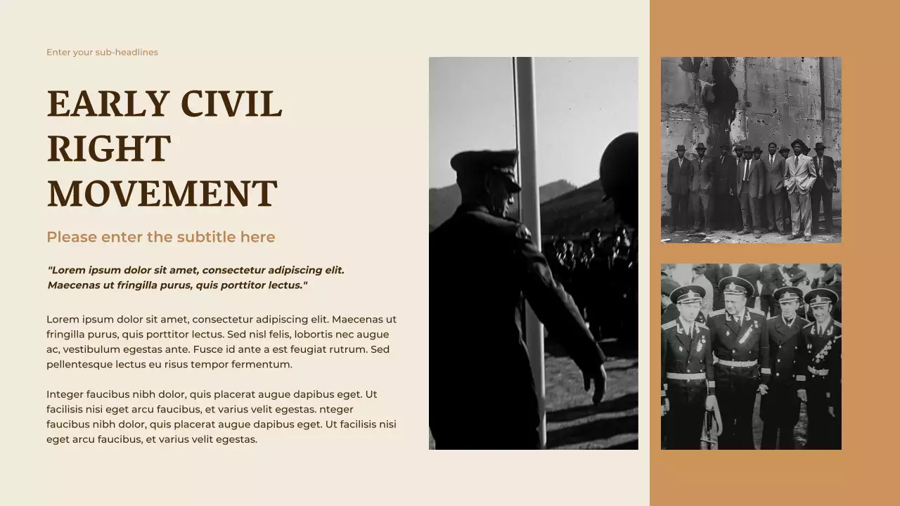 Beige Vintage Equality History Lecture Presentation