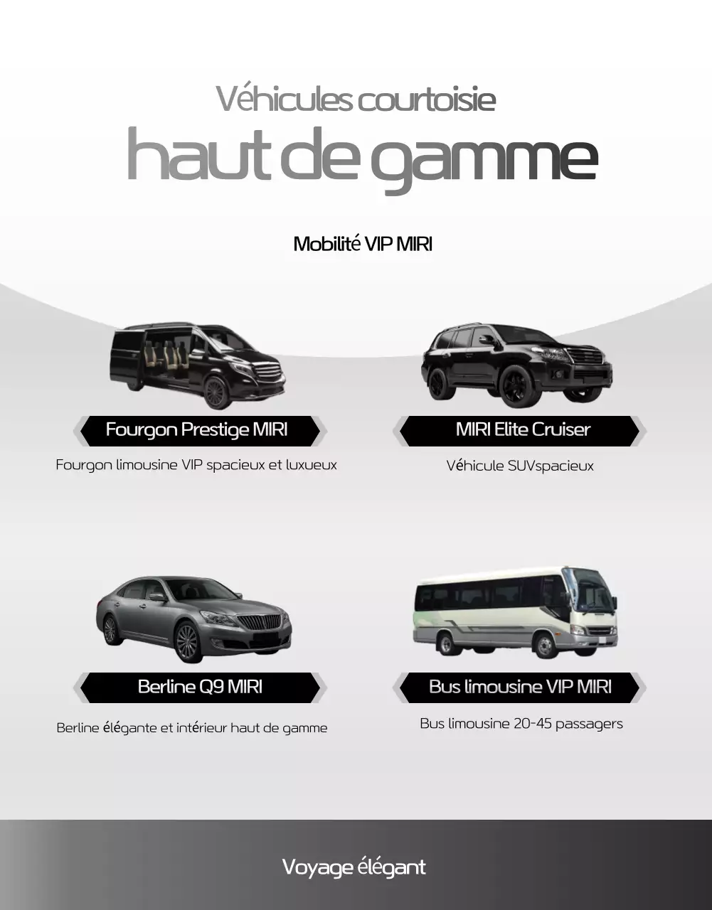 Publicité sur la mobilité de luxe noire