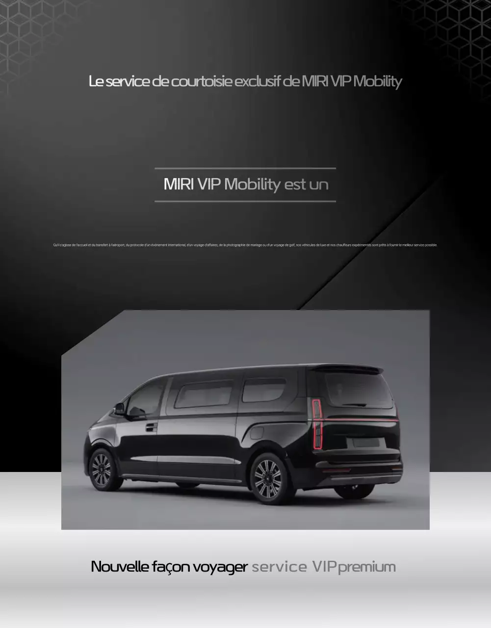 Publicité sur la mobilité de luxe noire