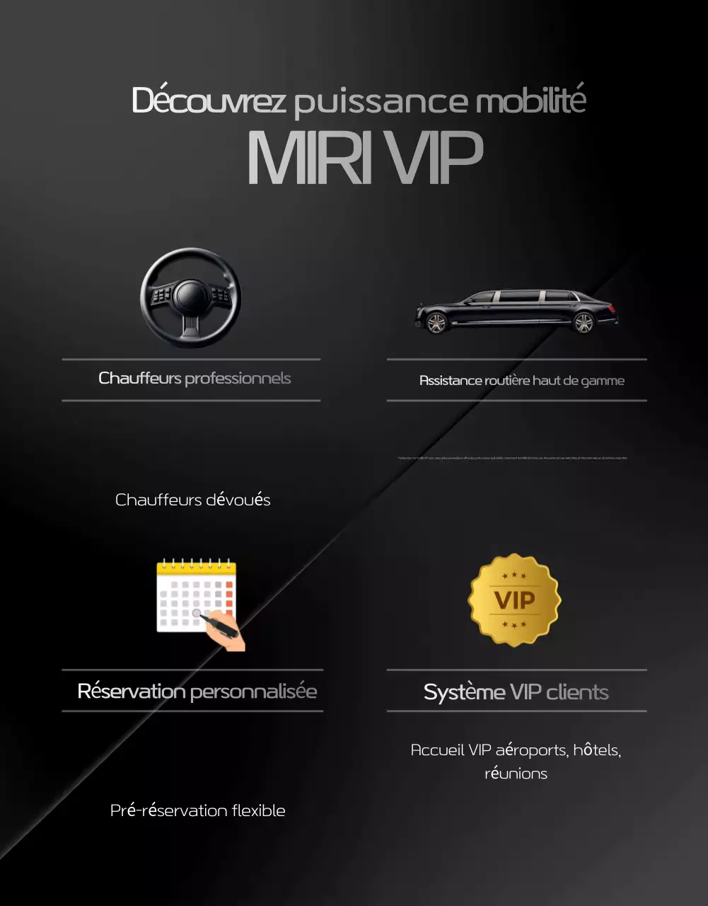 Publicité sur la mobilité de luxe noire