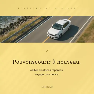 Publicité pour une voiture moderne jaune