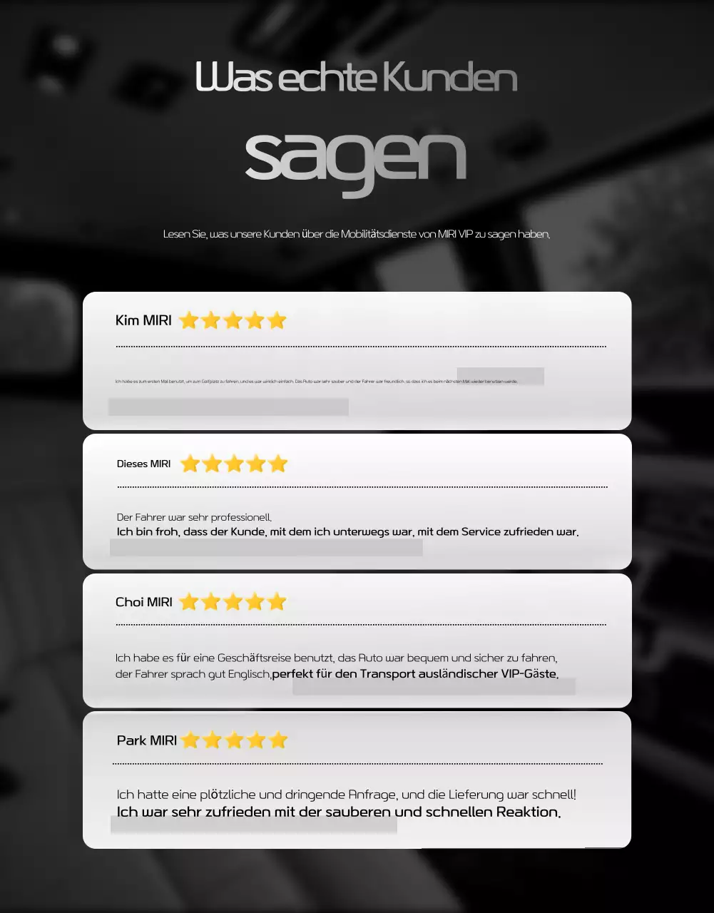 Schwarze Luxusmobilitätswerbung