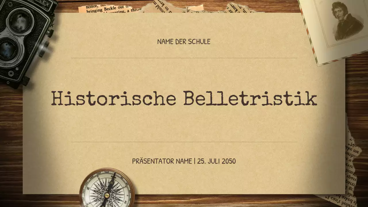 Beige Vintage Geschichtsvortrag Präsentation