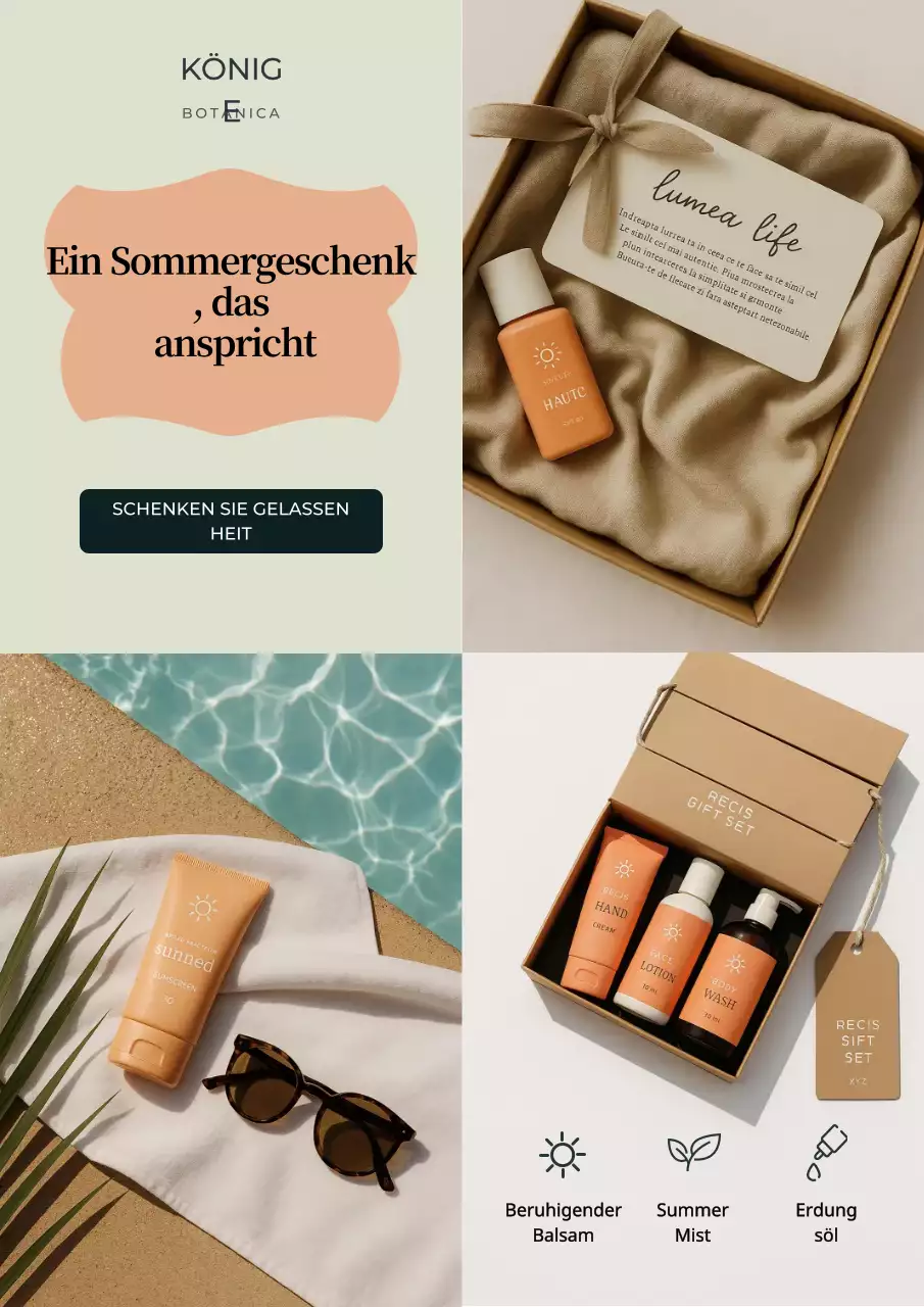 Beige Moderne Hautpflege-Aktion