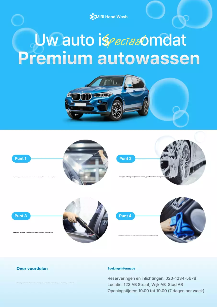Advertentie voor Blue Modern Car Wash