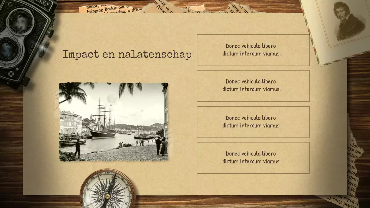 Beige Vintage Geschiedenis Lezing Presentatie