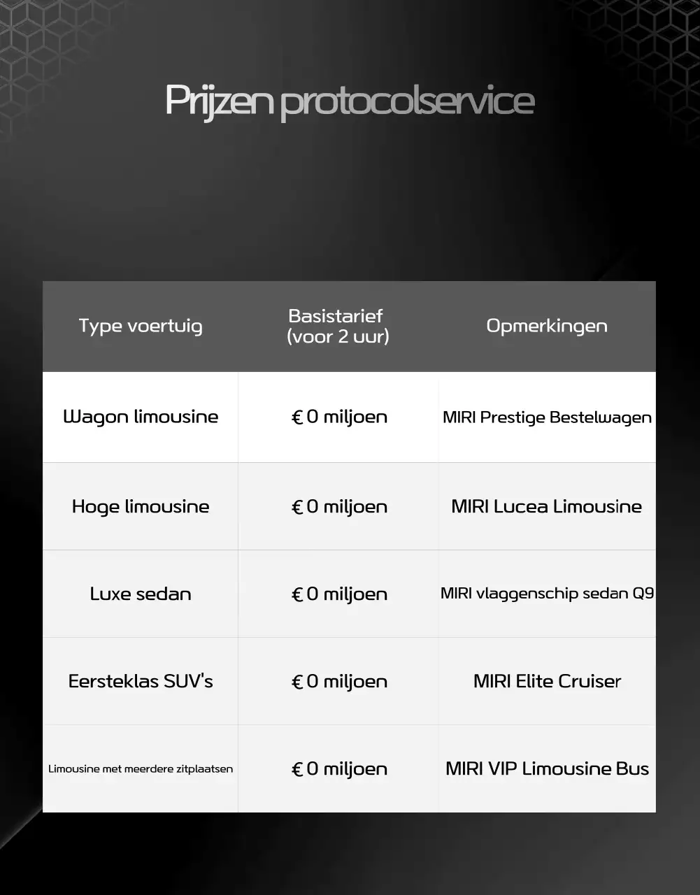 Zwarte luxe mobiliteitsadvertentie