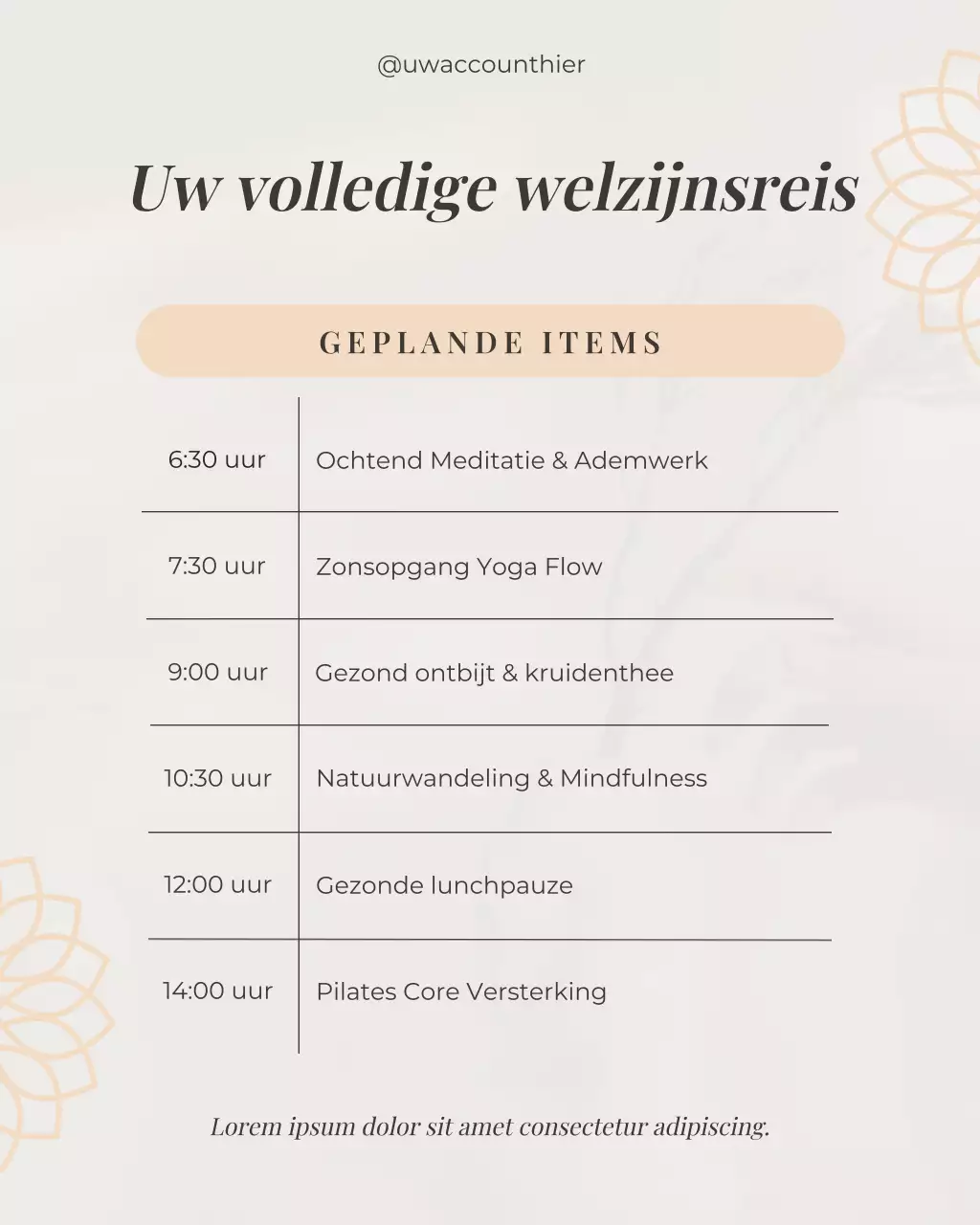 beige minimalistisch wellness-schema
