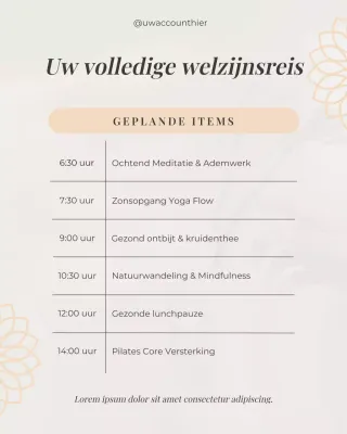 beige minimalistisch wellness-schema