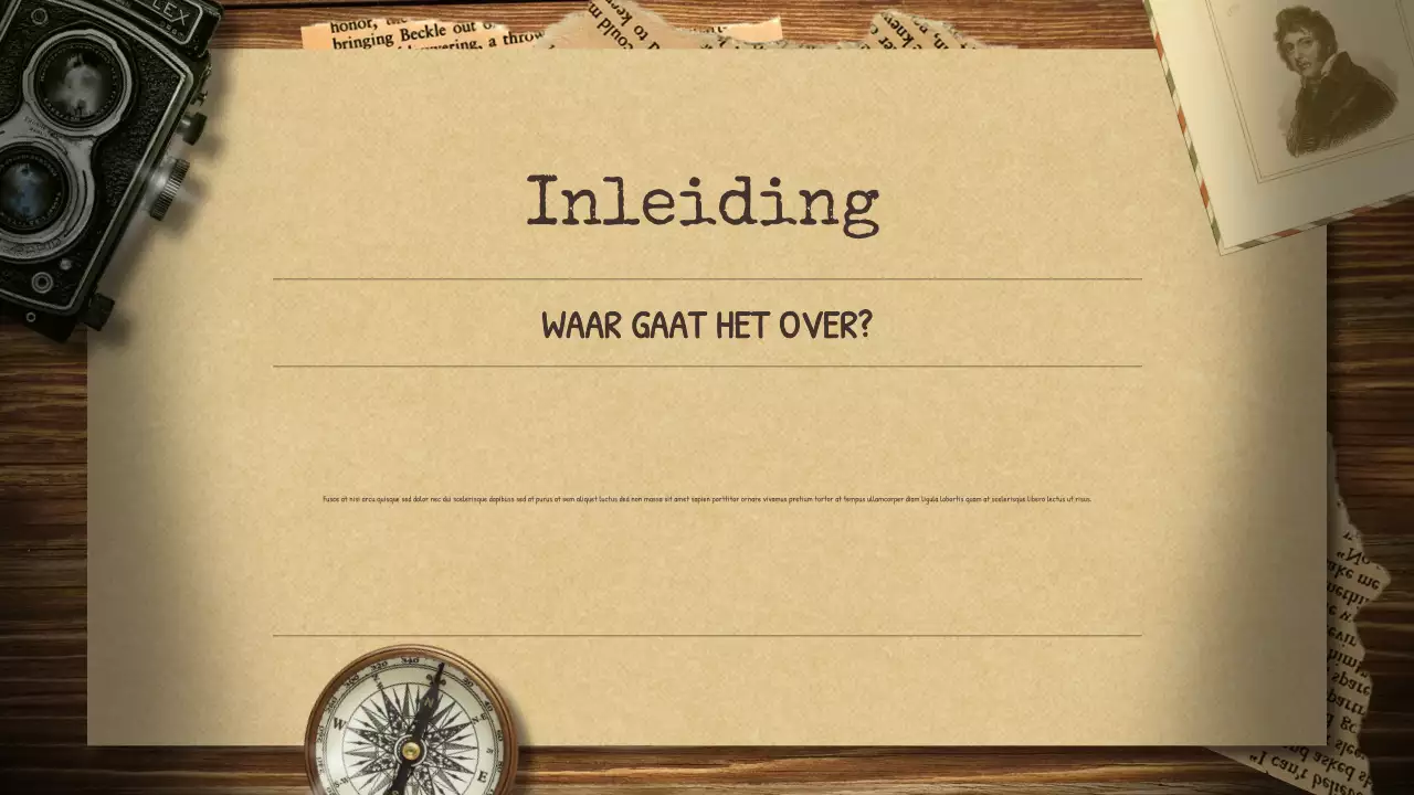 Beige Vintage Geschiedenis Lezing Presentatie