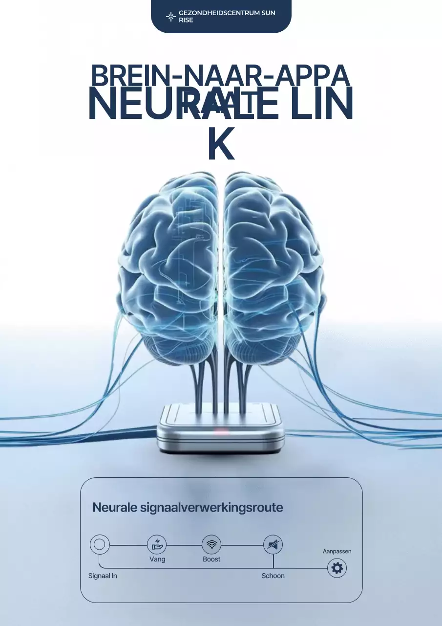 Blauwe moderne neurale technologiegids