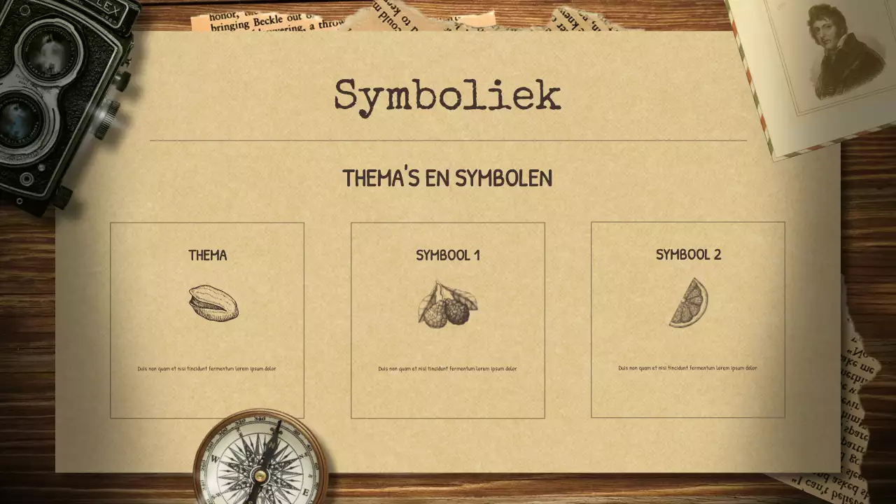 Beige Vintage Geschiedenis Lezing Presentatie