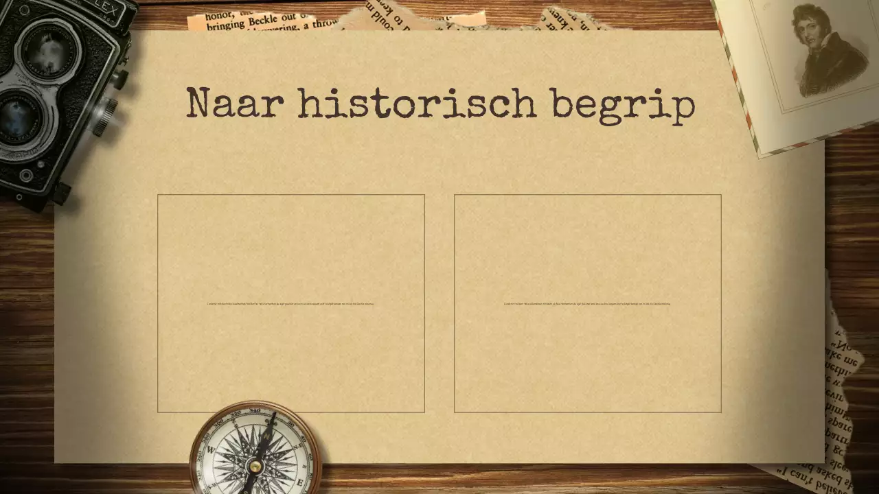Beige Vintage Geschiedenis Lezing Presentatie
