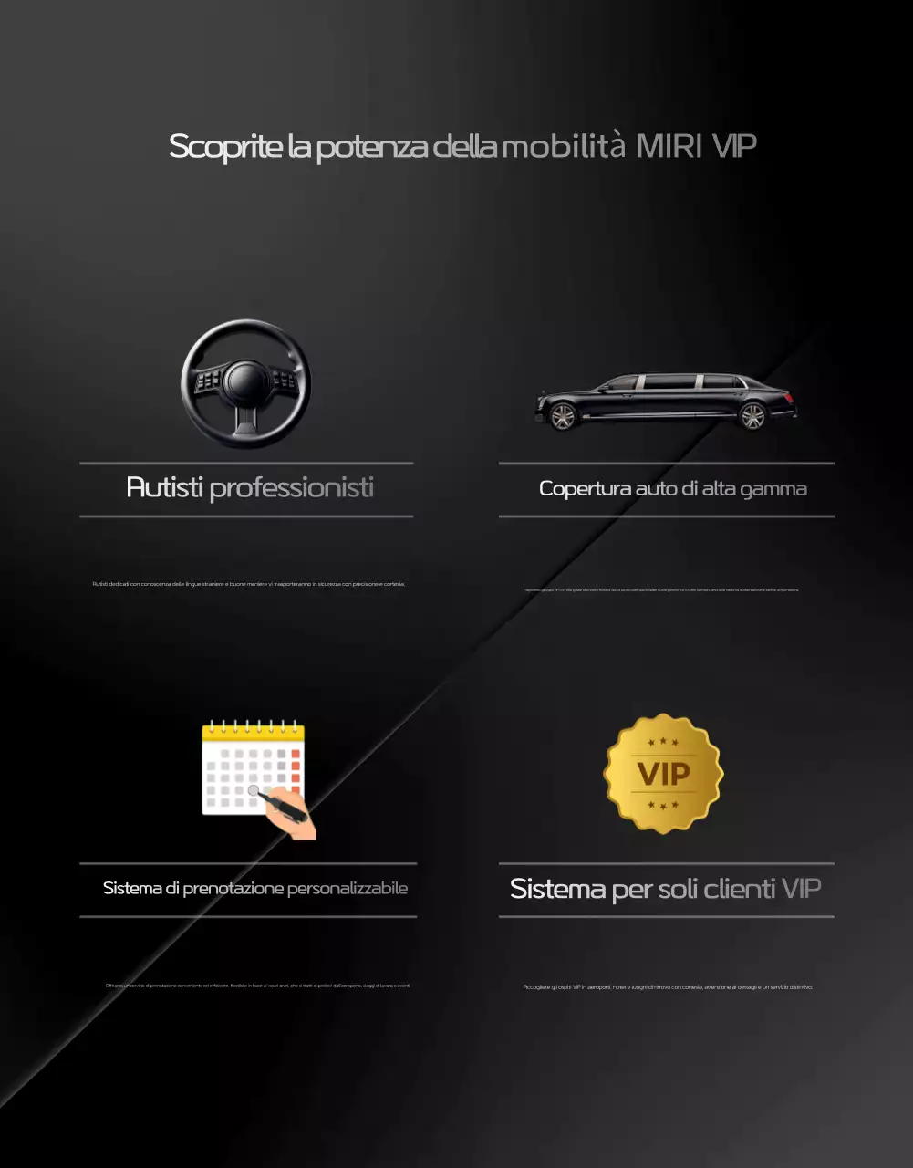 Pubblicità di mobilità di lusso nera