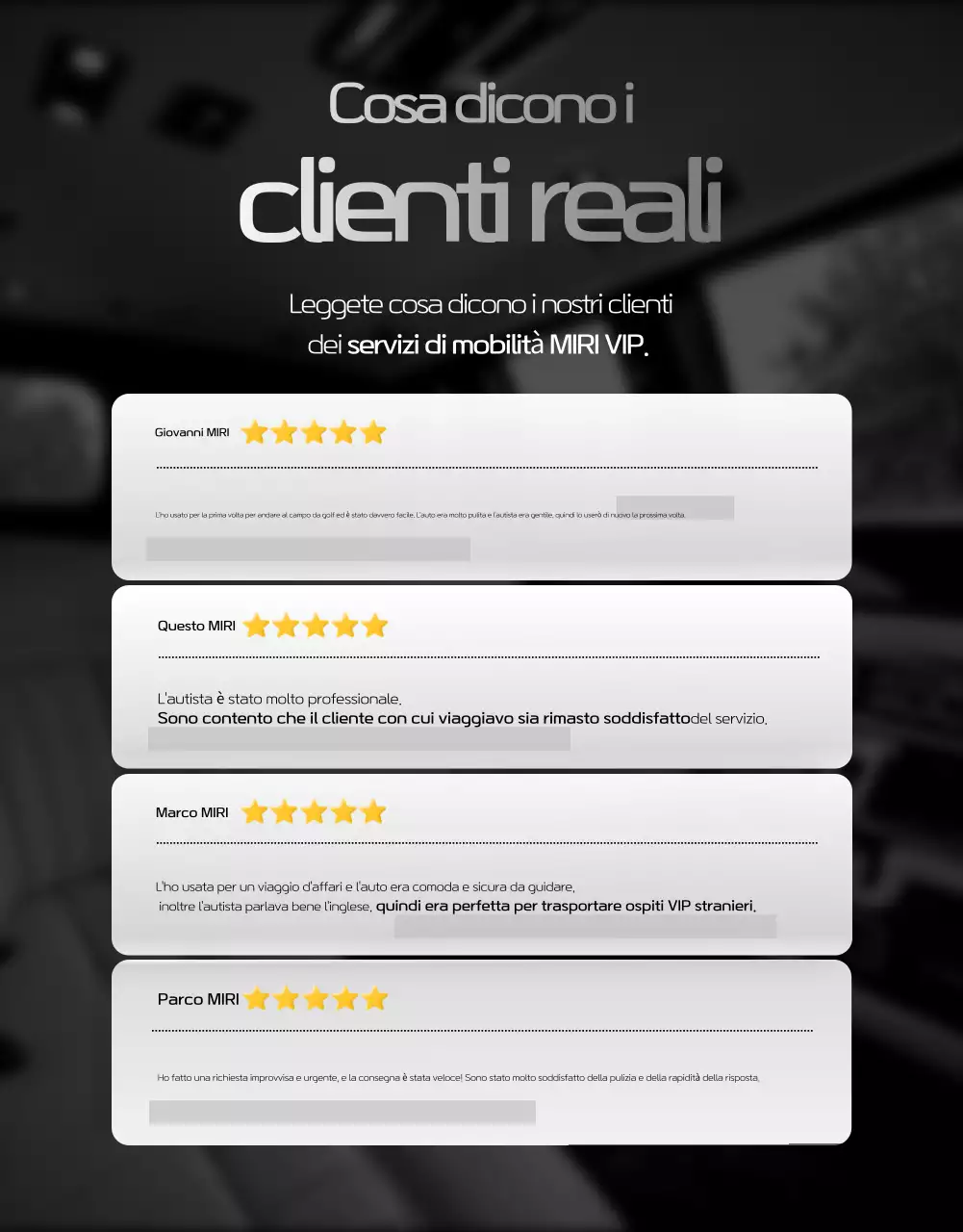 Pubblicità di mobilità di lusso nera