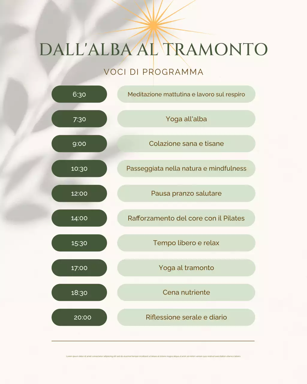 programma di benessere minimo beige