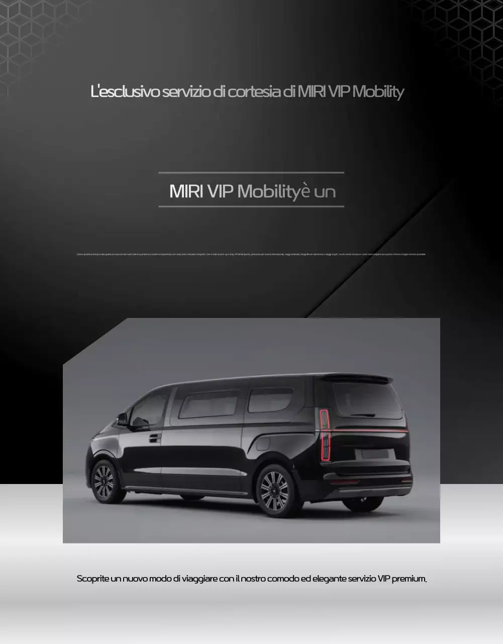 Pubblicità di mobilità di lusso nera