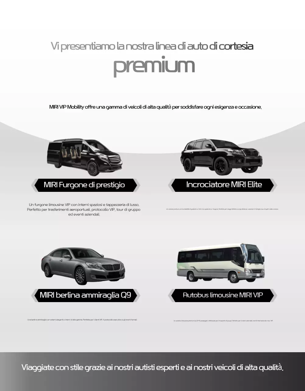 Pubblicità di mobilità di lusso nera