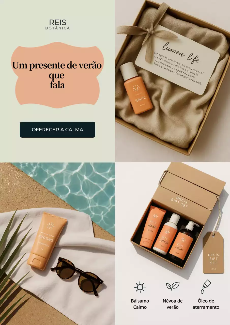Promoção de cuidados com a pele moderna bege