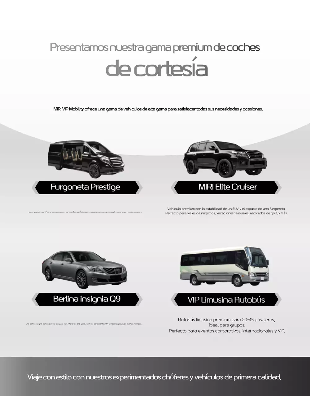 Anuncio de movilidad de lujo negra