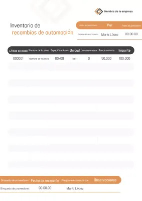 Informe básico del vehículo naranja